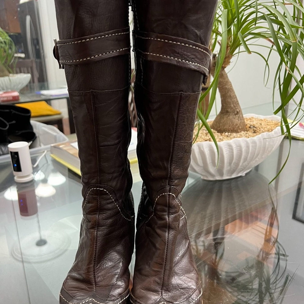 Chic Brown Leather Boots